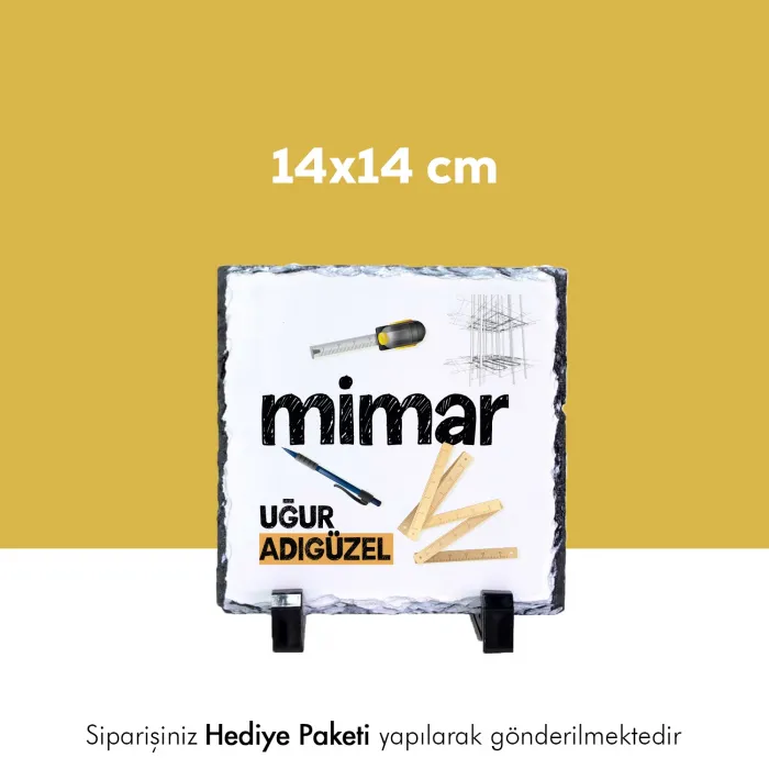 Mimara Özel İsim Baskılı Doğal Taş