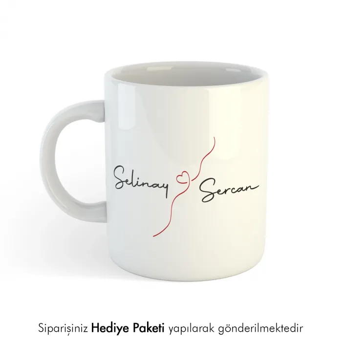 Minimalist İsim Baskılı Özelleştirmeli Kupa