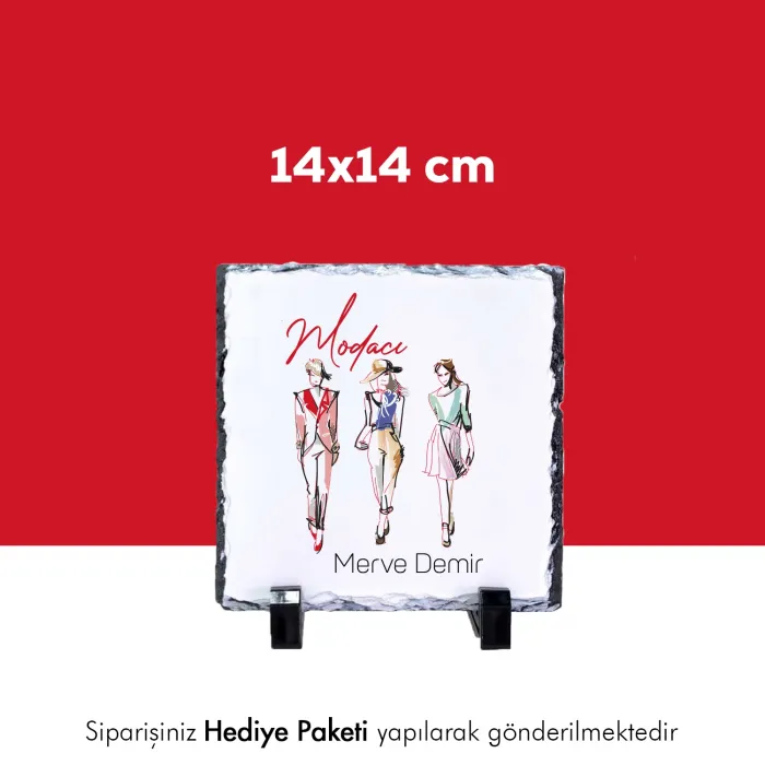 Modacıya Özel İsim Baskılı Doğal Taş