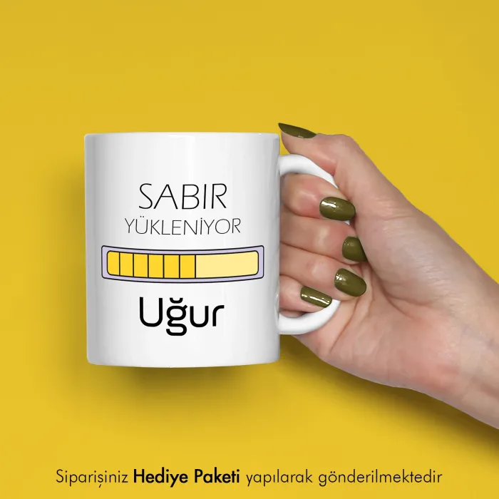 Sabır Yükleniyor Temalı Kişiye Özel İsimli Hediye Kupa