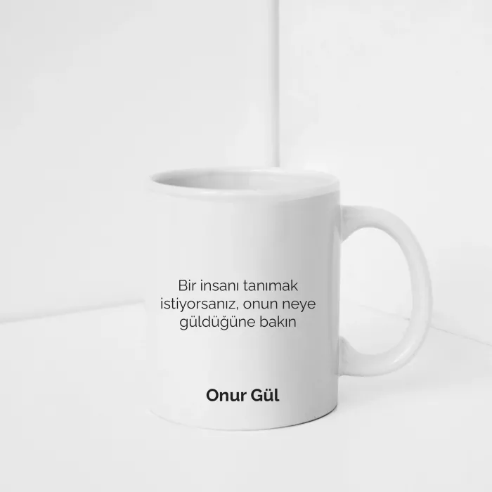 Mesaj İçerikli Kişiye Özel Kupa Bardak