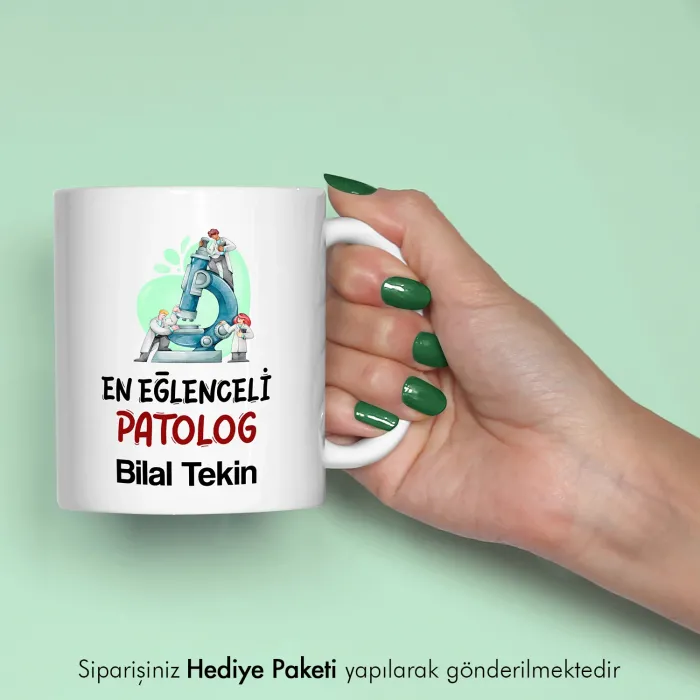 Patolog Tasarımlı İsme Özel Hediye Kupa