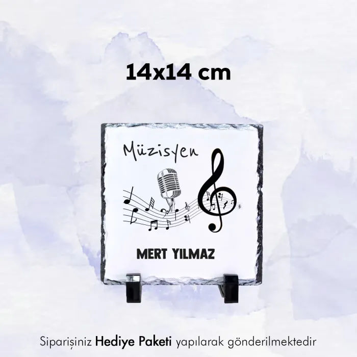 Müzisyene Özel İsim Baskılı Doğal Taş