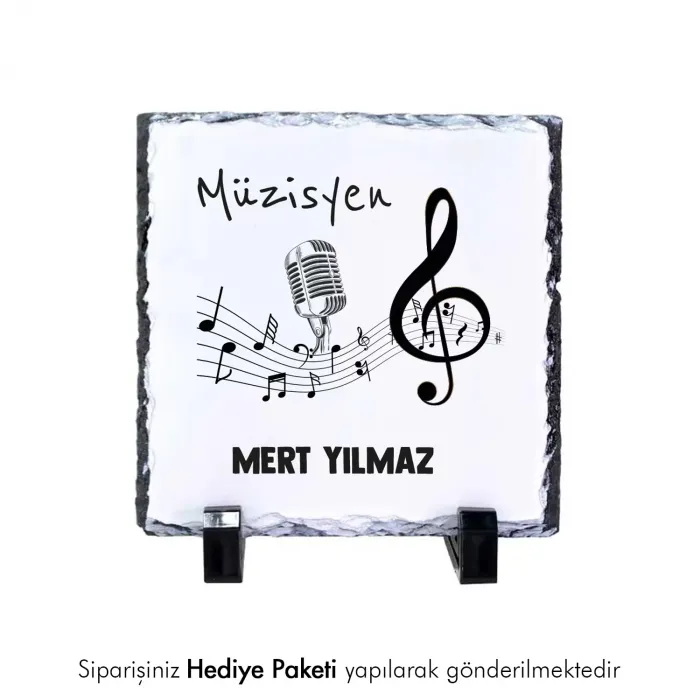 Müzisyene Özel İsim Baskılı Doğal Taş
