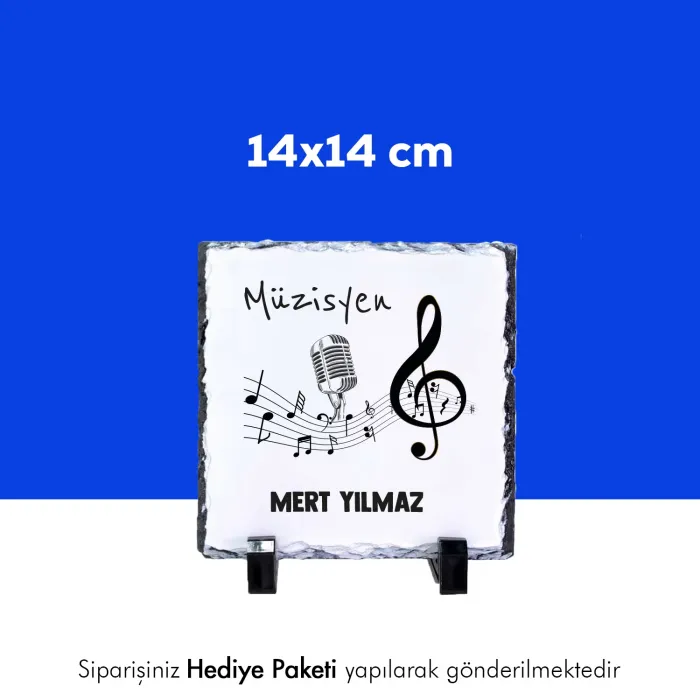 Müzisyene Özel İsim Baskılı Doğal Taş