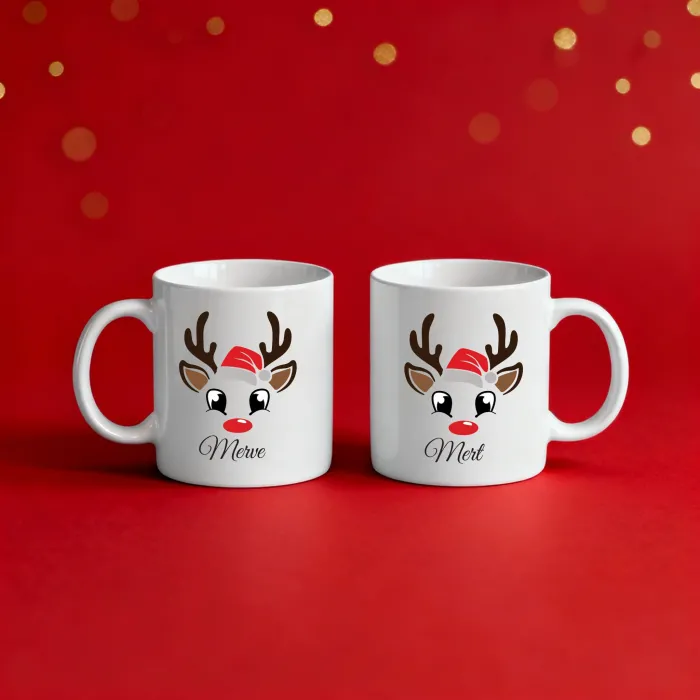 2li Noel Geyiği Temalı İsimli Kupa