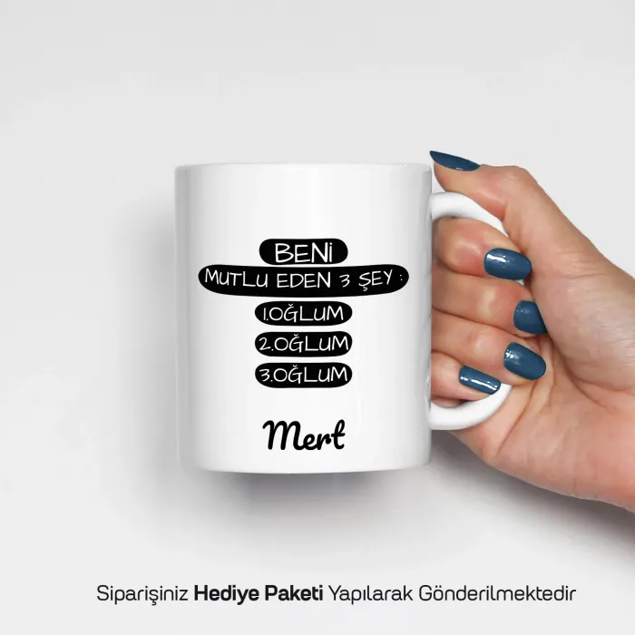 Oğlum,Oğlum,Oğlum Temalı Kişiye Özel Kupa Bardak