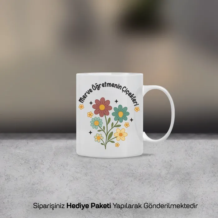 Öğretmenler Gününe Özel İsimli Kupa Bardak