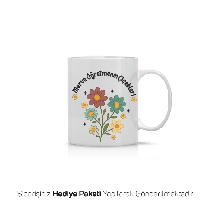 Öğretmenler Gününe Özel İsimli Kupa Bardak