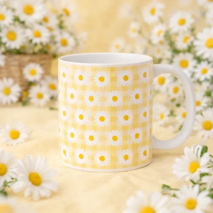 Papatya Desenli Kupa