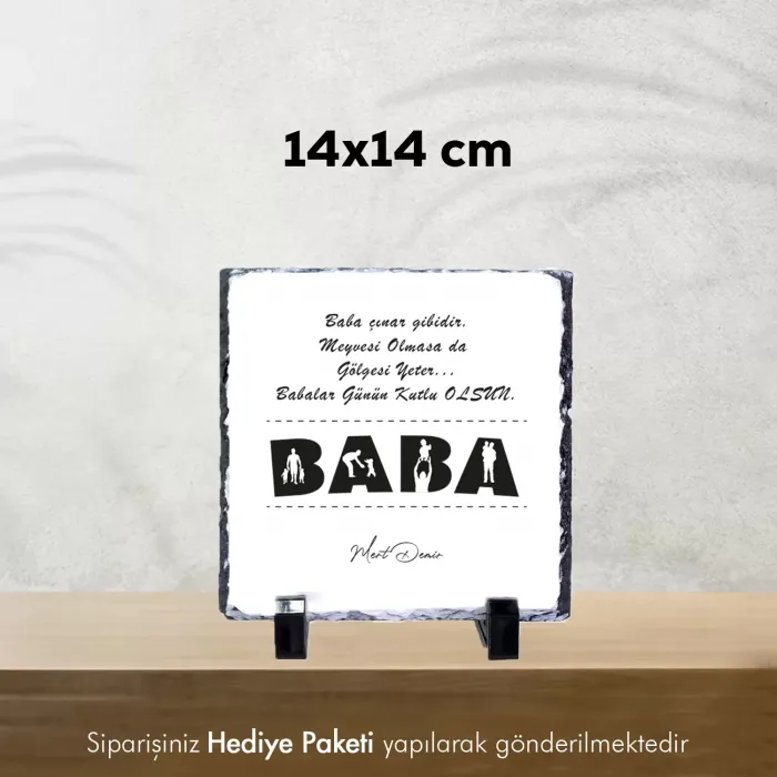 Babalar Gününe Özel İsimli Doğaltaş