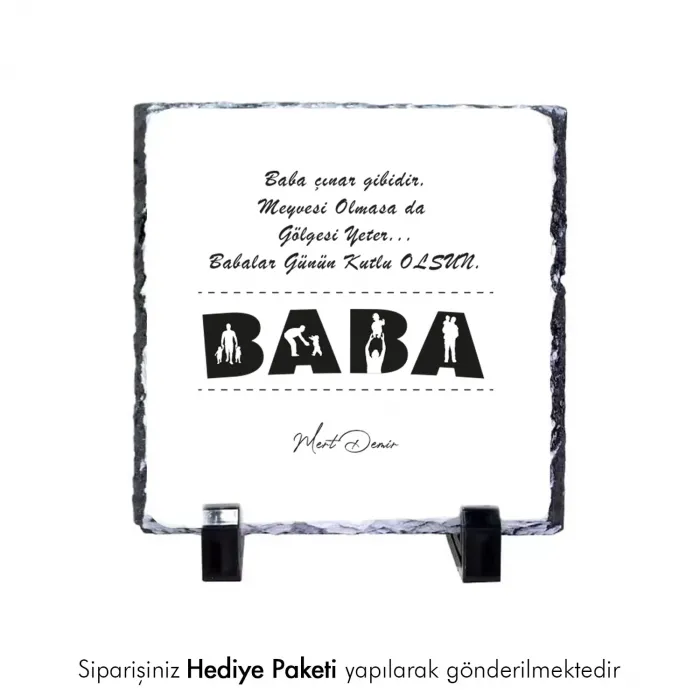 Babalar Gününe Özel İsimli Doğaltaş