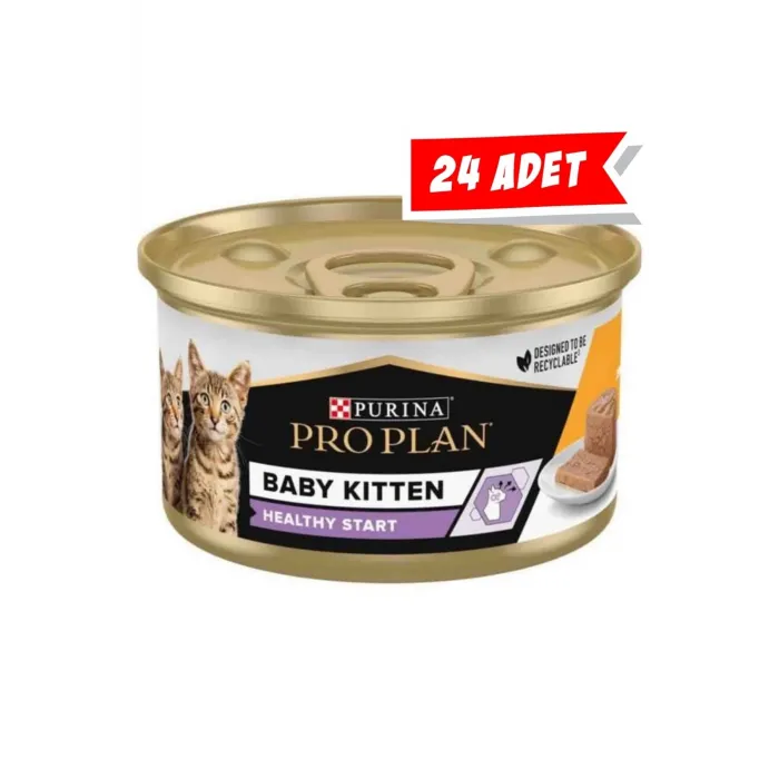 Pro Plan Baby Kitten Tavuklu 85 gr 24lü Yavru Konserve Kedi Maması