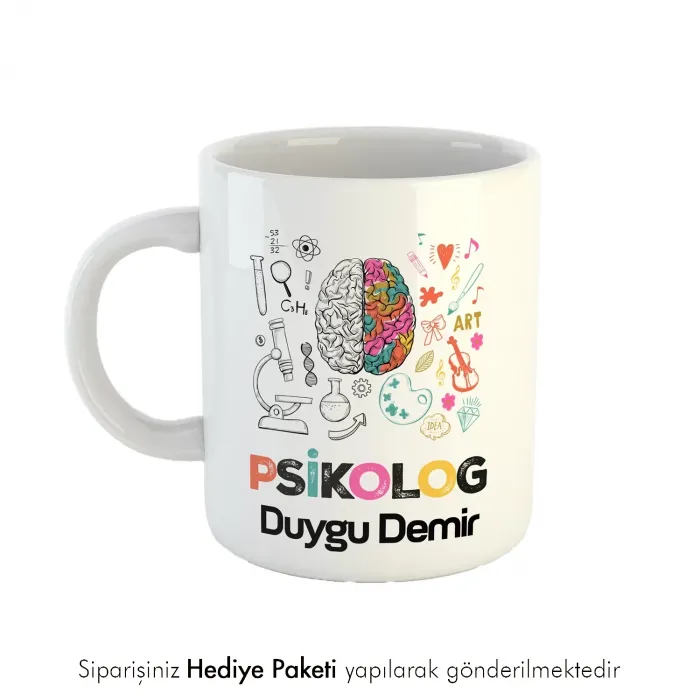 Psikolog Tasarımlı İsme Özel Hediye Kupa