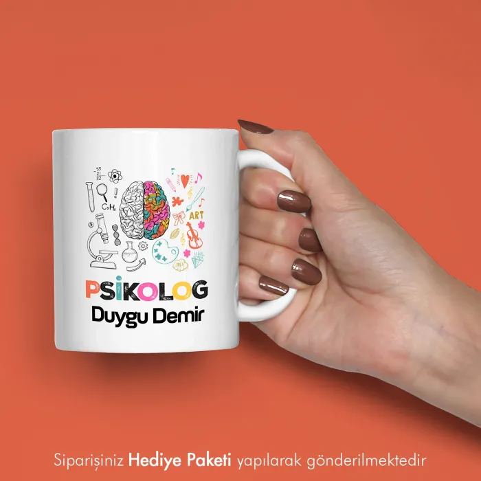 Psikolog Tasarımlı İsme Özel Hediye Kupa