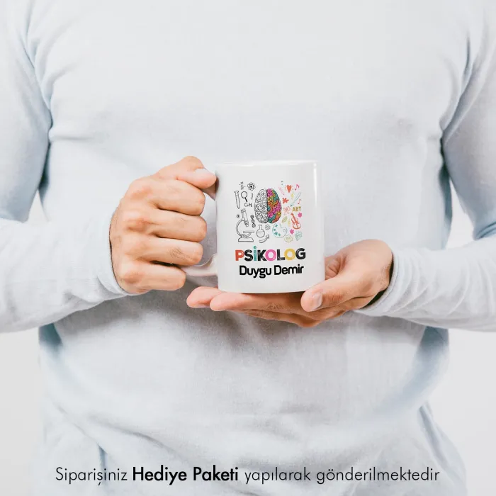 Psikolog Tasarımlı İsme Özel Hediye Kupa