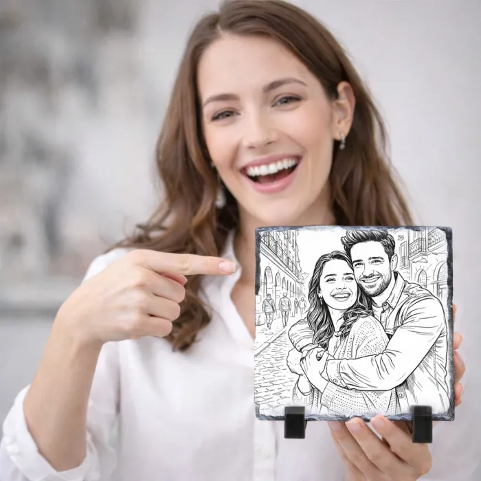 Kişiye Özel Line Art Doğal Taş