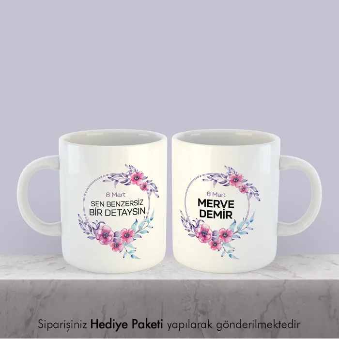 Sen Benzersiz Bir Detaysın Kişiye Özel İsimli Kupa Bardak