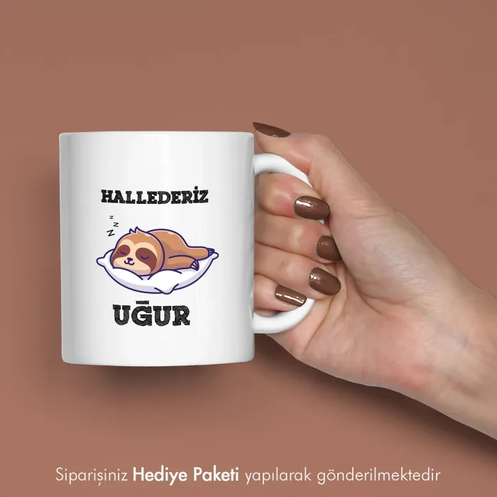 Hallederiz Temalı Kişiye Özel İsimli Hediye Kupa