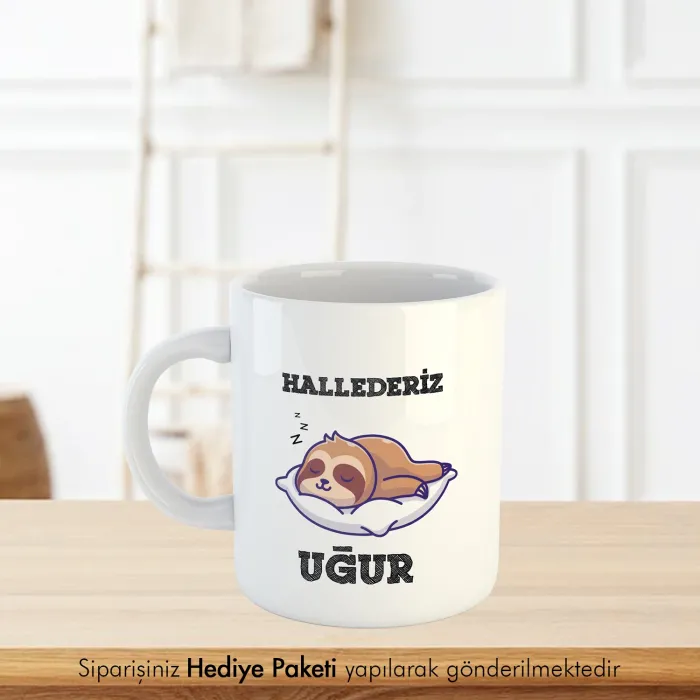 Hallederiz Temalı Kişiye Özel İsimli Hediye Kupa