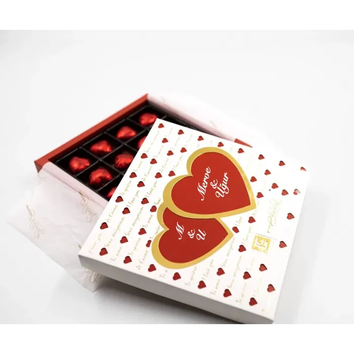 Sevgililere Özel Kalp Dolgulu Spesiyal Çikolata 200 Gr