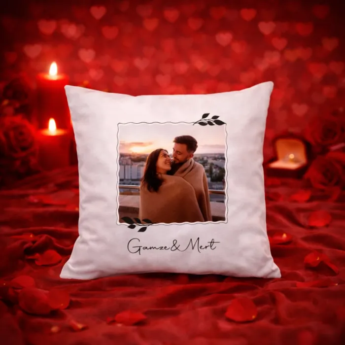 Sevgiliye Özel İsim Baskılı Hediye Dekoratif Yastık