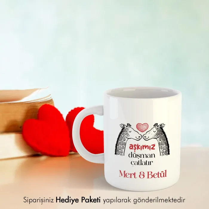 Sevgiliye Özel Tasarımlı Hediye Kupa