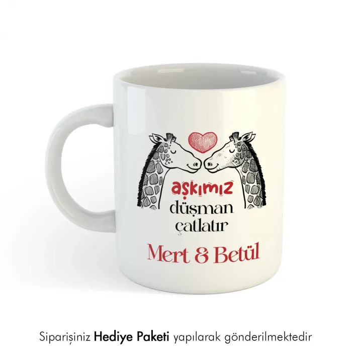 Sevgiliye Özel Tasarımlı Hediye Kupa