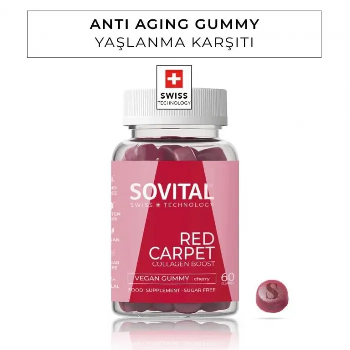 Sovital Red Carpet Yaşlanma Karşıtı Collagen Boost 60 Kapsül