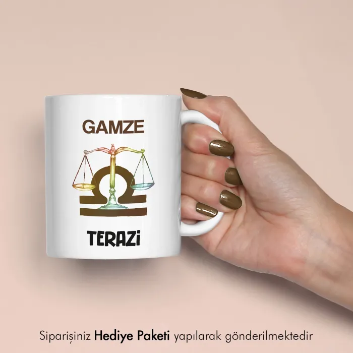 Terazi Burcuna Hediye Kupa Bardak