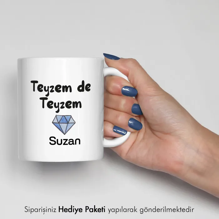 Teyzem De Teyzem Kişiye Özel İsimli Kupa Bardak