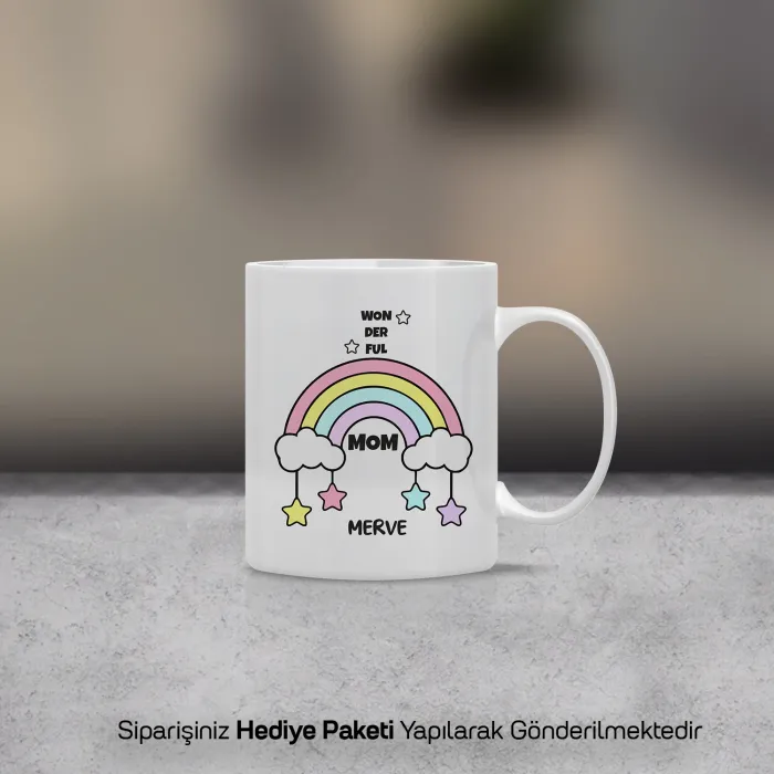 Wonderful Yazılı Kişiye Özel İsimli Kupa Bardak