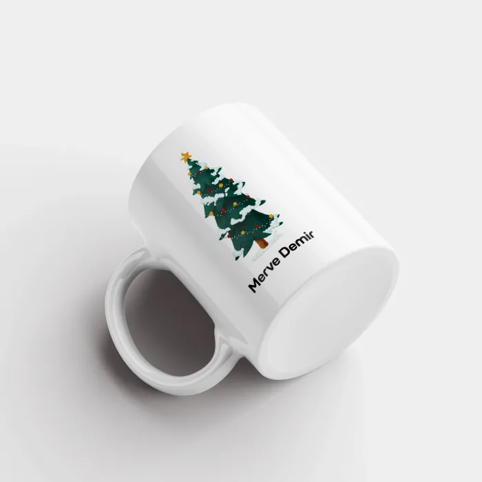Çam Ağacı Temalı Kişiye Özel İsimli Kupa Bardak