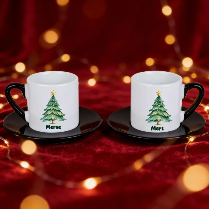 Yılbaş Ağacı Figürlü 2lİ Fincan