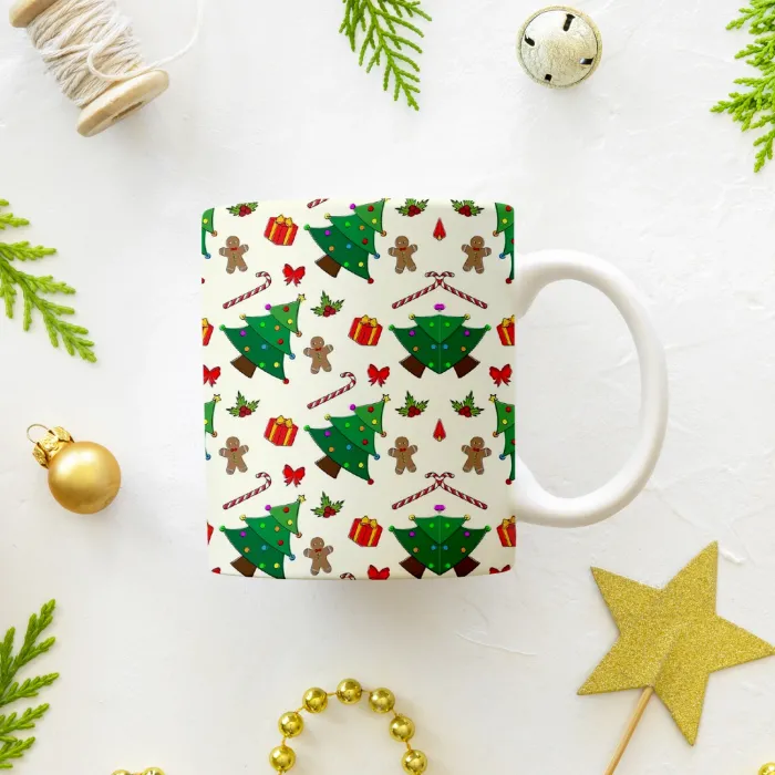 Yılbaşı Motifleri Temalı Kupa