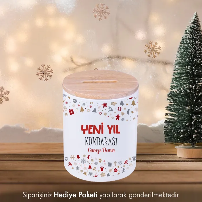 İsim Baskılı Yılbaşı Hediyesi Kumbara