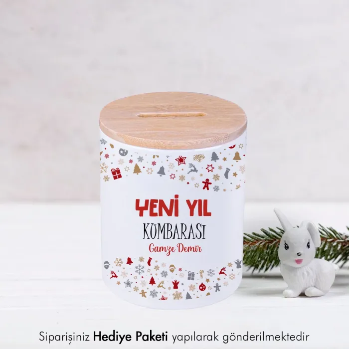 İsim Baskılı Yılbaşı Hediyesi Kumbara