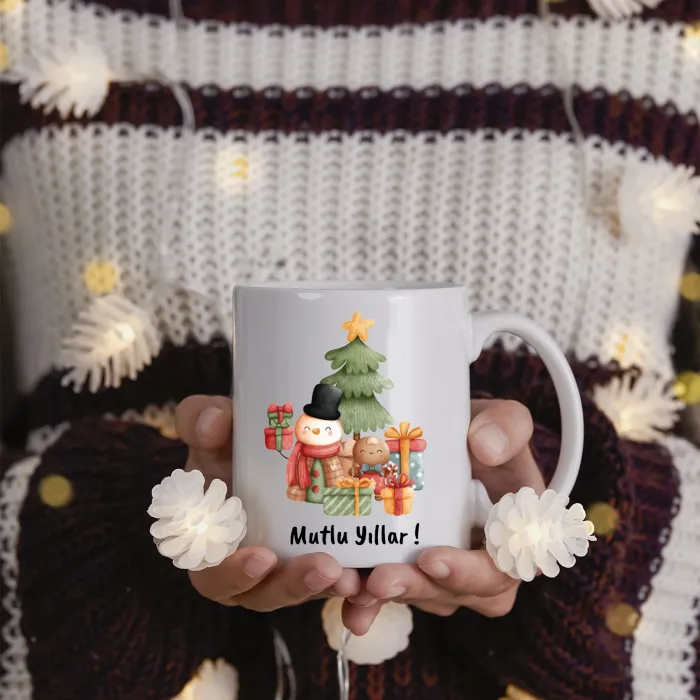 Yılbaşı Temalı Kupa Bardak