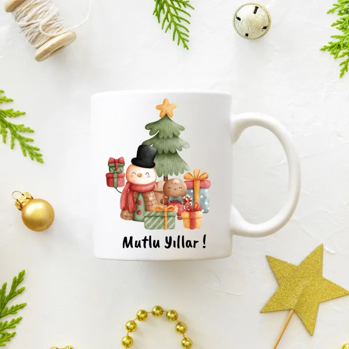 Yılbaşı Temalı Kupa Bardak
