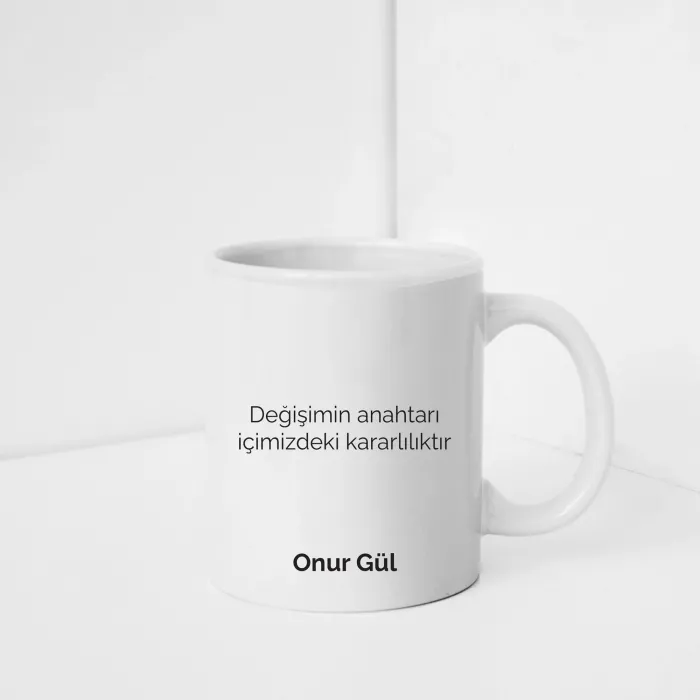 Yazı Detaylı Kişiye Özel Kupa Bardak