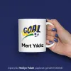 Goal Slogan Baskılı Kişiye Özel İsimli Kupa Bardak