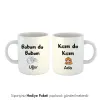 2Li Babam Da Babam Kızım Da Kızım Kişiye Özel Kupa Bardak