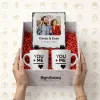 Kişiye Özel You + Me Çift Kupa ve Fotoğraf Taş Hediye Seti