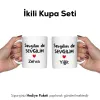 2’Li Kupa Sevgilim de Sevgilim Kişiye Özel İsimli Kupa