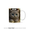 3D Kedi Tasarımlı Kişiye Özel Kupa Bardak