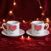 Kalp Kalbe Temalı 2li Fincan Seti