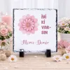 İyi Ki Varsın İsimli Çiçekli Doğal Taş