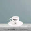 Babam Da Babam Kişiye Özel İsimli Hediye Beyaz Fincan