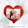Canım Anneme Özel Fotoğraf Baskılı Kalpli Yastık