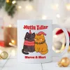 Çiftlere Özel İsimli Noel Kedileri Kupası